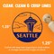 Seattle Washington Landmark Space Needle USA Destination Circle Rubber Stamp for Stamping Crafting Planners